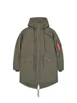 ALPHA INDUSTRIES Prechodná bunda  kaki / červená / biela