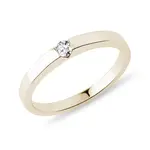 Elegantný zlatý prsteň s diamantom KLENOTA
