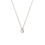 Náhrdelník z růžového zlata s laboratorním diamantem KLENOTA