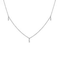 Náhrdelník z bílého zlata s diamanty marquise KLENOTA