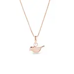 Náhrdelník ptáček z růžového zlata KLENOTA