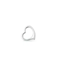 Lesklý přívěsek srdíčko z bílého zlata KLENOTA