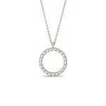 Kruhový prívesok z ružového zlata s diamantmi KLENOTA