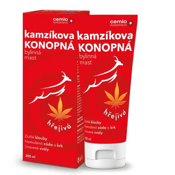 Cemio Kamzíkova konopná bylinná mast hřejivá, 200 ml