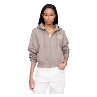 GAP V-LOGO ABV HIGH RIB FZ Dámska mikina, hnedá, veľkosť