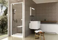 Ravak Pivot - Sprchové dvere otočné pivotové jednodielne PDOP1-80, 76-81 cm-farba biela/biela, sklo transparent 03G40101Z1