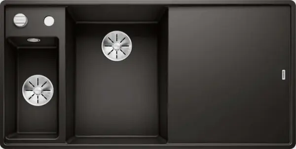 Blanco Axia III 6 - Silgranitový drez, 99x50 cm, s ovládaním odtoku a s príslušenstvom, čierna 525853