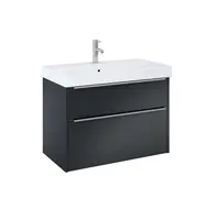 Jika Pure - Skrinka s umývadlom, 80x54x42 cm, 2 zásuvky, matná čierna H40B2344023532