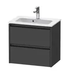 Duravit Ketho.2 - Umývadlová skrinka, 55x61x39 cm, 2 zásuvky, grafit mat K25255049490000