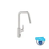 Grohe QuickFix Start - Elektronická dřezová baterie s výsuvnou sprškou, bateriové napájení, supersteel 101243DC00