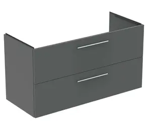 Ideal Standard i.Life B - Umývadlová skrinka, 63x120x51 cm, 2 zásuvky, sivý matný kremeň T5514NG
