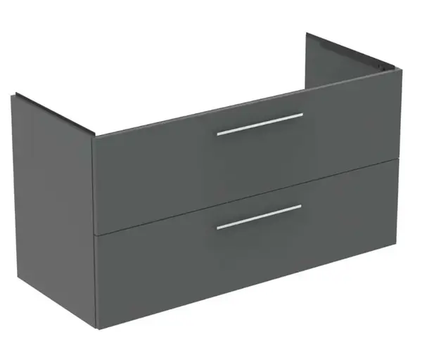 Ideal Standard i.Life B - Umývadlová skrinka, 63x120x51 cm, 2 zásuvky, sivý matný kremeň T5514NG