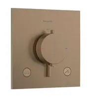 Hansgrohe Ecostat Comfort E - Termostatická baterie pod omítku, pro 2 spotřebiče, kartáčovaný bronz 33716140