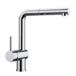 Blanco Linus S - Dřezová baterie, s vytahovací koncovkou, ovládání vlevo, chrom 514016