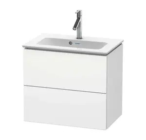 Duravit L-Cube - Umývadlová skrinka, 55x62x39 cm, 2 zásuvky, biela mat LC625601818