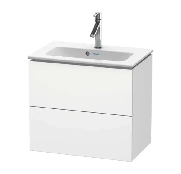 Duravit L-Cube - Umývadlová skrinka, 55x62x39 cm, 2 zásuvky, biela mat LC625601818