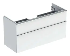Geberit iCon - Umývadlová skrinka, 118x62x48 cm, 2 zásuvky, lesklá biela 502.306.01.2