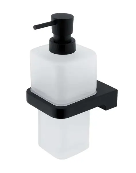 Nimco Maya - Dávkovač mýdla s držákem, matné sklo/černá MAC 29031H-T-90