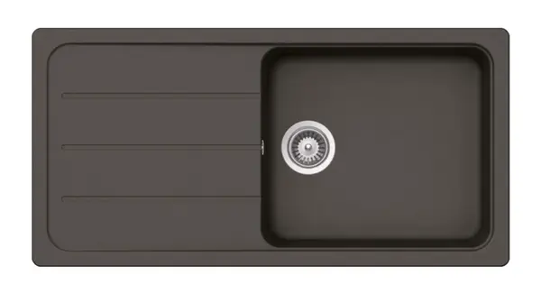 SCHOCK Formhaus - Granitový drez, 100x50 cm, s ovládaním odtoku, Asphalt FOMD100LUGAS