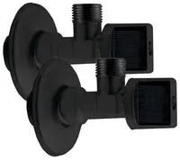 Aqualine Rohové ventily - Súprava rohových ventilov, matná čierna 5306B