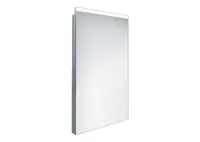 Nimco Zrcadla - Koupelnové podsvícené LED zrcadlo 40x60 cm, hranaté, aluminium ZP 8000