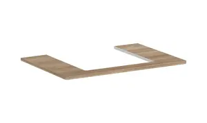 Hansgrohe Xelu Q - Doska pod umývadlo 78x55 cm, výrez uprostred, prírodný dub 54094230