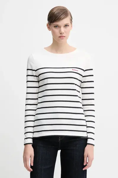 Bavlněné tričko s dlouhým rukávem Barbour BRADLEY