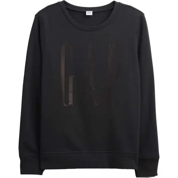GAP V-LOGO DOORBUSTER CREW Dámská mikina s logem, černá, velikost