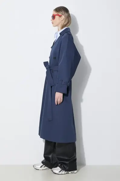 Trench kabát Kenzo Solid Elongated Kimono Trench