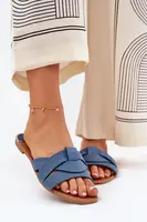 Boto Ploché Dámské Sandály S Proplétajícími Se Pásky Džínové Selaenor