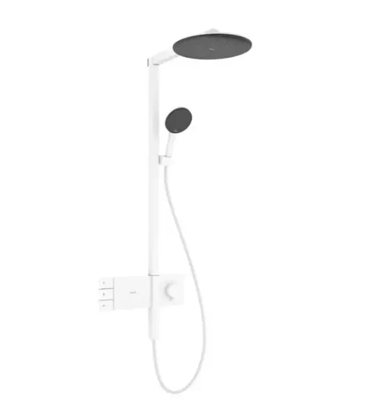 Hansgrohe Raindance Alive S - Sprchový set s termostatom, priemer 30 cm, 3 prúdy, matná biela 24595700