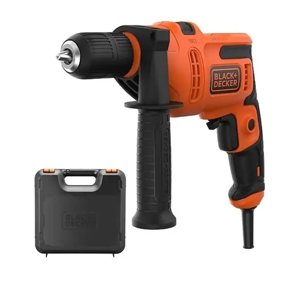 BLACK+DECKER - Príklepová vŕtačka 500 W BEH200K-QS