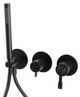 Sapho Versi - Batéria pod omietku s telesom, na 2 spotrebiče, s príslušenstvom, matná čierna RV052/15