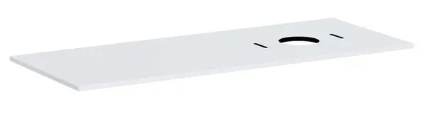 Hansgrohe Xilesa E - Doska pod umývadlo, 138x55 cm, výrez vpravo, matná biela 54279700