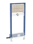 Geberit Duofix - Predstenová inštalácia pre sprchu, výška 130 cm, s odtokom v stene, nástenná armatúra pod omietku 111.581.00.2
