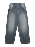 Bershka Džínsy  tmavomodrá / biela