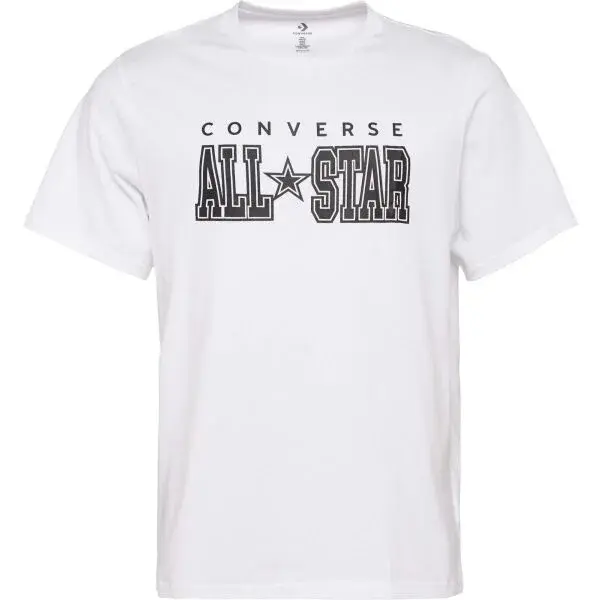 Converse STANDARD FIT CENTER FRONT CHUCK PATCH CORE TEE Unisex tričko, biela, veľkosť