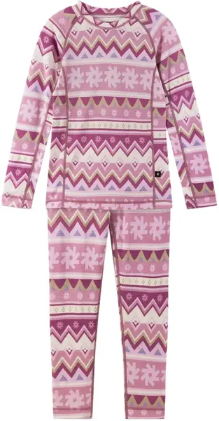 Dětský merino termo set reima taitoa růžová 140
