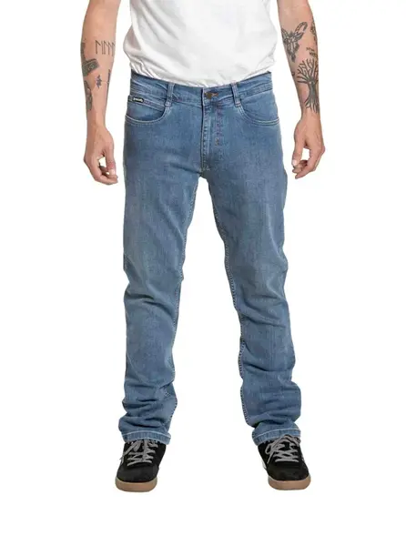Meatfly pánské rifle Spirit Dirty Washed Denim | Modrá | Velikost 36