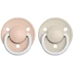 BIBS De Lux Natural Rubber Night Size 1: 0+ months cumlík Blush / Vanilla 2 ks