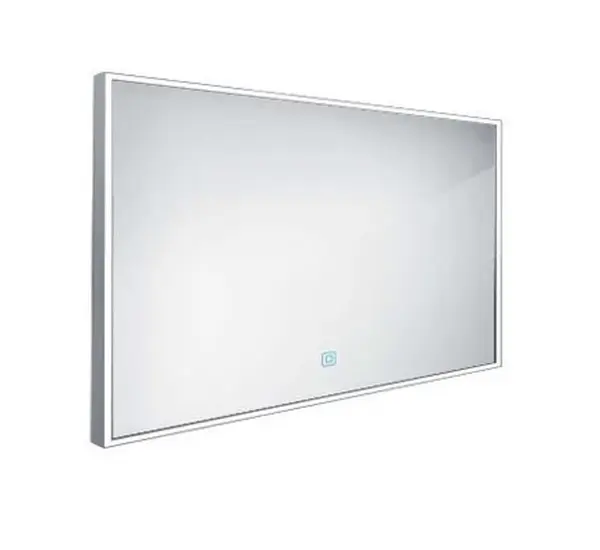 Nimco Zrcadla - Zrcadlo v rámu s LED osvětlením, 120x70 cm, hliník ZP 13006V