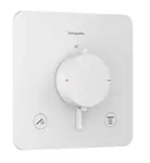 Hansgrohe Ecostat Comfort Q - Termostatická baterie pod omítku, pro 2 spotřebiče, matná bílá 33713700