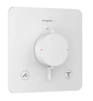 Hansgrohe Ecostat Comfort Q - Termostatická baterie pod omítku, pro 2 spotřebiče, matná bílá 33713700