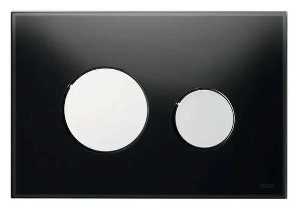 Tece TECEloop - Ovládání splachování, černé sklo/lesklý chrom 9240656