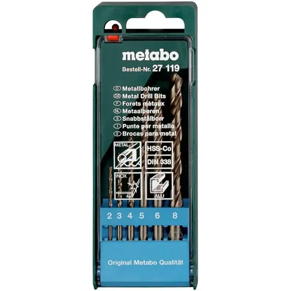 Metabo Příslušenství - 6dílná sada vrtáků do kovu HSS-Co 627119000