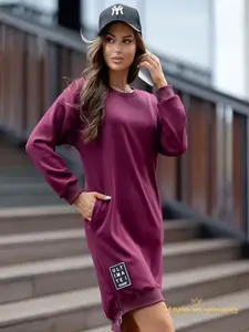 Resti Gravity Core Sweatshirt Dress with Side Zipper