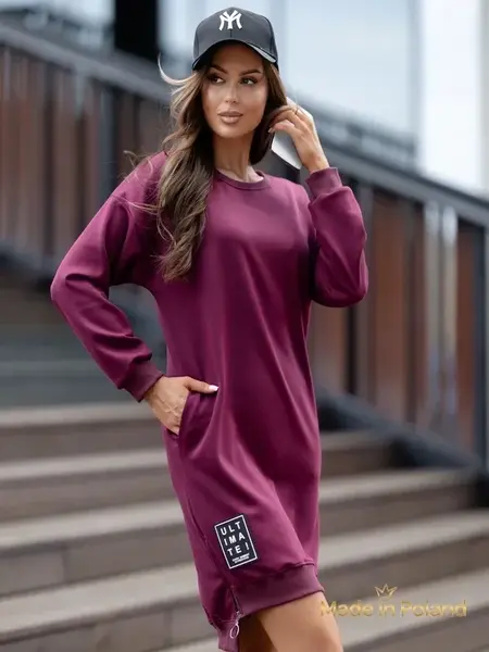Resti Gravity Core Sweatshirt Dress with Side Zipper