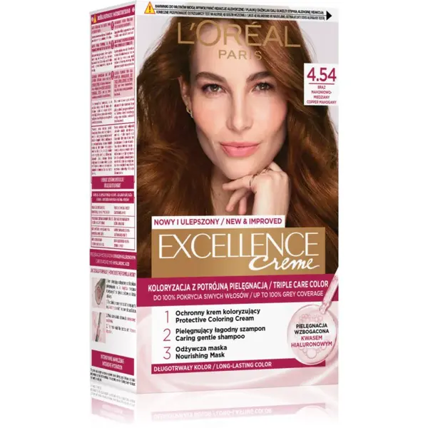 L’Oréal Paris Excellence Creme barva na vlasy odstín 4.54 Copper Mahogany 1 ks