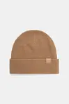 Kašmírová čepice Calvin Klein hnědá barva, LV04D8013G