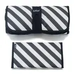 KipKep prebaľovací set NAPPER COMBI-SET Black Stripes (kožúšok)